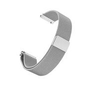 NLNKDTDPAK 12 14 15 16 18 20 22 23mm Magnetic Milan Mesh Strap Watch Strap Fit For Men And Women Watch Bracelet Silver Black Gold Rosegold Blue(Silver,15mm)