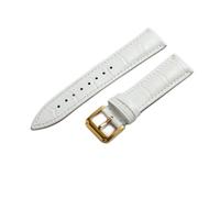 NLNKDTDPAK 18mm 20mm 22mm 24mm Leather Watch Band Watch Strap With Leather Straps Fit For Samsung Galaxy Gear S3 Fit For Galaxy 42mm 46mm(Gold-white,18mm)