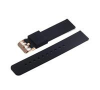 NLNKDTDPAK 18mm 20mm 22mm 24mm Silicone Strap Folding Buckle Fit For Samsung For Galaxy Watch Gear S2 S3 Quick Release Rubber Bracelet Band(Black-RG,18mm)