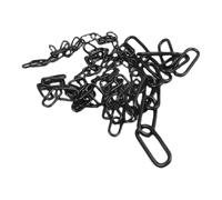 NLNKDTDPAK 1PCS 1/5/10 Meter Long Black Color Chain Decorative Wire Dia 1.5MM 2MM 3MM Metal Iron Round Oval Shape Hanging Link Chains(Wire 3MM,10 Meter)