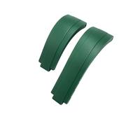 NLNKDTDPAK 20mm 21mm Rubber Short Buckle Watchband Fit For Rolex Fit For Daytona Submariner Role OYSTERFLEX Yacht Master Small Wrist Silicone Strap(Grn,21mm)