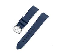 NLNKDTDPAK 20mm 22mm 24mm Classic Fluoro Rubber Strap Sport Waterproof Diving Watchband Replacement Watches Accessories Bracelet Straps(Deep Blue,20mm)