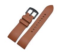 NLNKDTDPAK 20mm 22mm 24mm Classic Fluoro Rubber Strap Sport Waterproof Diving Watchband Replacement Watches Accessories Bracelet Straps(Brown(Black buckle),20mm)