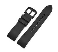 NLNKDTDPAK 20mm 22mm 24mm Classic Fluoro Rubber Strap Sport Waterproof Diving Watchband Replacement Watches Accessories Bracelet Straps(Black(Black buckle),22mm)