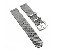 NLNKDTDPAK 20mm 22mm Black Khaki Striped Bands Nato Strap Fit For Army Sport Watch Nylon Watch Band Fit For James Bond Watch Replacement Watch Band(Gery,20mm)