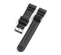 NLNKDTDPAK 20mm 22mm Diver Rubber Strap Silicone Replacement Wrist Strap Bracelet Tools Fit For GrandS Watch Japan 5 PROSPEX Monster SKX009(Black blackring,22mm)