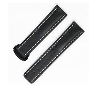 NLNKDTDPAK 20MM 22MM Leather Watchband Fit For Tissot 1853 T013 Wristwatch Fit For Breitlin-g Fit For Hamilton Man Strap Band Bracelet Tool(Blackwhite black,20mm)