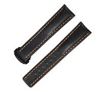 NLNKDTDPAK 20MM 22MM Leather Watchband Fit For Tissot 1853 T013 Wristwatch Fit For Breitlin-g Fit For Hamilton Man Strap Band Bracelet Tool(Blackorange black,20mm)
