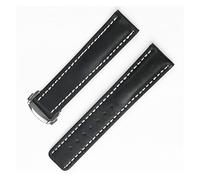 NLNKDTDPAK 20MM 22MM Leather Watchband Fit For Tissot 1853 T013 Wristwatch Fit For Breitlin-g Fit For Hamilton Man Strap Band Bracelet Tool(Blackwhite silver,22mm)