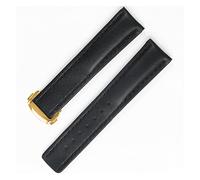 NLNKDTDPAK 20MM 22MM Leather Watchband Fit For Tissot 1853 T013 Wristwatch Fit For Breitlin-g Fit For Hamilton Man Strap Band Bracelet Tool(Black gold,22mm)
