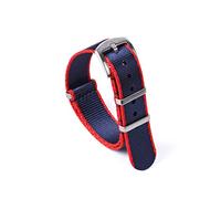 NLNKDTDPAK 20mm 22mm Seatbelt Watch Strap Premiu Nylon Nato Watch Band Fit For James Bond 007 Military Watch Strap Accessories Replace(Blue Red Edge,22mm)