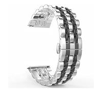 NLNKDTDPAK 20mm 22mm Stainless Steel Bracelet Band Watch GearS3/S2 Classic Forntier Strap Fit For Samsung Galaxy(Silver black,22mm)