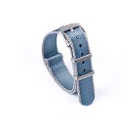NLNKDTDPAK 20mm 22mm Watchband Nato Watch Strap Nylon Fit For James Bond 007 Military Seatbelt Watch Bands Accessories(Light Blue Grey Edge,22mm)