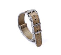 NLNKDTDPAK 20mm 22mm Watchband Nato Watch Strap Nylon Fit For James Bond 007 Military Seatbelt Watch Bands Accessories(Khaki Grey Edge,22mm)