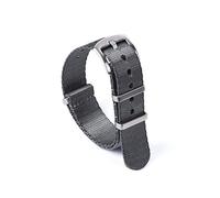 NLNKDTDPAK 20mm 22mm Watchband Nato Watch Strap Nylon Fit For James Bond 007 Military Seatbelt Watch Bands Accessories(Grey,22mm)