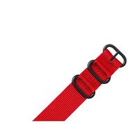 NLNKDTDPAK 22 24mm Brand Army Sport Nato Fabric Nylon Strap Accessories Bands Buckle Belt Fit For 007 James Bond Watch Bracelet Black(Red,22mm)