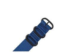 NLNKDTDPAK 22 24mm Brand Army Sport Nato Fabric Nylon Strap Accessories Bands Buckle Belt Fit For 007 James Bond Watch Bracelet Black(Blue,24mm)