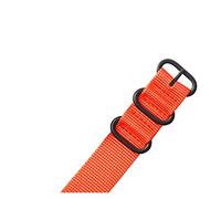 NLNKDTDPAK 22 24mm Brand Army Sport Nato Fabric Nylon Strap Accessories Bands Buckle Belt Fit For 007 James Bond Watch Bracelet Black(Orange,24mm)