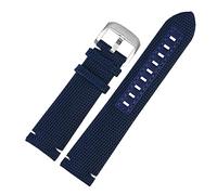NLNKDTDPAK 22mm Nylon Canvas Watch Strap Sport Waterproof Leather Wrist Bracelet Band Belt Fit For Mido For Ocean For Star M042.430 Accessories(Dark blue02)