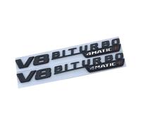 NLNKDTDPAK 3D ABS Black Car Decal V8 BITURBO Rear Trunk Emblem Sticker Logo GLE63S Badge Fit For Mercedes AMG GLE 63 S W167 W166 C292(V8 Matte Black 2Pcs)