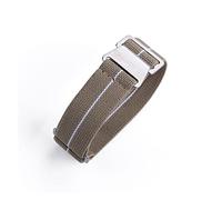 NLNKDTDPAK 60s French Army Nato Parachute Elastic Nylon Watchband Fit For Seiko Water Fit For Ghost Fit For Tudor Rolex Watch Strap 20mm 22mm Watch Accessories(KHAKI WHITE LINE)