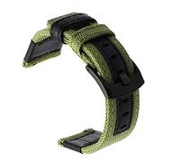 NLNKDTDPAK Canvas Nylon + Leather Watch Band Fit For Jeep Diesel Fossil 20mm 22mm 24mm Men Watch Strap Longer Wrist Strap Watch Belt(Grn,24mm)