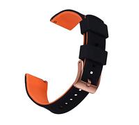 NLNKDTDPAK Double Color Silicone Strap 20mm 22mm Waterproof Diving Watchband Suitable Fit For Most Watches With Quick Release Spring Bar(Red Black,22mm)