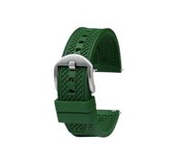 NLNKDTDPAK Fluororubber Watch Strap Fit For Rolex Fit For Tudor Fit For Omega Fit For IWC 20mm 22mm Soft Black Blue Orange Red Green Men's Watchband Quick Change Pin(Green-S pin,22mm)