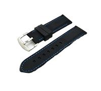 NLNKDTDPAK Generic Watchband Silicone Rubber Watch Strap Bands Waterproof 20mm 22mm 24mm 26mm Watches Belt(Blue,24mm)