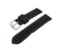 NLNKDTDPAK Generic Watchband Silicone Rubber Watch Strap Bands Waterproof 20mm 22mm 24mm 26mm Watches Belt(Orange,26mm)