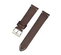 NLNKDTDPAK Leather Watchband Black Dark Brown Women Men Cowhide Watch Band Strap Belt 12mm 14mm 16mm 18mm 20mm 22mm 24mm(Darkbrown,16mm)