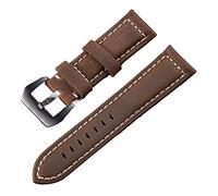NLNKDTDPAK Leather Watchband Bracelet Black Blue Brown Vintage Matte Watch Strap For Women Men 20mm 22mm 24mm 26mm Wrist Band(07,26mm)