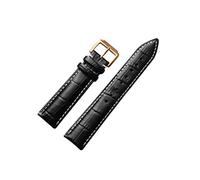 NLNKDTDPAK Leather Watchbands 12/14/16/17/18/19/20/22/24mm Watch Steel Pin Buckle Band Strap Wrist Belt Bracelet(Red Black,24mm)