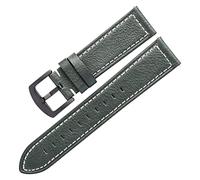 NLNKDTDPAK Men Women Smart Watch Straps Bracelet Leather 20mm 22mm Oil Wax Leather Watchbands Fit For Huawei Gt2(Dark green,20mm)