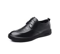 NLNKDTDPAK Men's Shoes 2024 Summer Hollow Business Men's Casual one-Step Round Head British(Hollow lace up,6.5 UK)