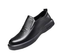 NLNKDTDPAK Men's Shoes 2024 Summer Hollow Business Men's Casual one-Step Round Head British(Hollow Sleeve feet,7.5 UK)