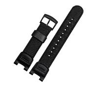 NLNKDTDPAK Military Green Nylon Watchband Fit For Casio SGW-100 Waterproof Strap Replacement Driving Sport Watch Accessories(Black black buckle)