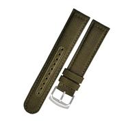 NLNKDTDPAK Nylon Canvas Bottom Watch Strap Fit For SEIKO NO.5 SRPC31J1 SSC295J1 20 21 22mm Black Green Gray Khaki Blue Men's Watchband(Green-S pin,20mm)