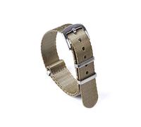 NLNKDTDPAK Nylon Nato Watch Strap 20 22mm Watchband Fit For James Bond 007 Military Seatbelt Watch Band Fit For Omega Rolex Accessories Replacement(Khaki,20mm)