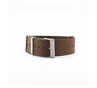 NLNKDTDPAK Nylon Nato Watch Straps 20mm Premium Seatbelt Watch Straps Fit For James Bond 007 Military Bracelet Watch Wrist Watch Bands(Brown(Siliver Buck))