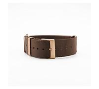 NLNKDTDPAK Nylon Nato Watch Straps 20mm Premium Seatbelt Watch Straps Fit For James Bond 007 Military Bracelet Watch Wrist Watch Bands(Brown(RoseGold Buck))