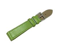 NLNKDTDPAK Plain Weave PU Leather Strap Watchband 12MM, 14MM, 16MM, 18MM, 20MM Watch Band Candy Colors Clock Straps For Watches(Grn,12mm)