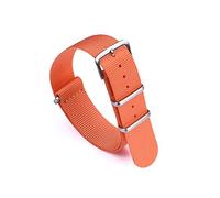 NLNKDTDPAK Premium Herringbone 20mm 22mm Seatbelt Watch Band Nylon Nato Strap Fit For 007 Fit For James Bond Military Striped Replacement Watch(Orange,20mm)