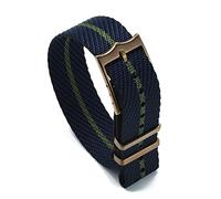 NLNKDTDPAK Premium Nato Straps 20mm 22mm Fit For Tudor Watch Bands Black Red Khaki With Silver Copper Buckle Bracelet Accessories(New Black navy green,20mm)