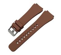 NLNKDTDPAK Quick Release Silicone Rubber Watchband Founder Wander Crewmaster Grant Marshal Explorist Watch Band Wrist Strap Fit For Fossil Q(Dark Brown)