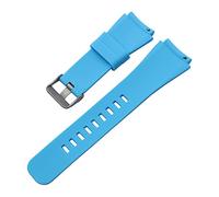 NLNKDTDPAK Quick Release Silicone Rubber Watchband Founder Wander Crewmaster Grant Marshal Explorist Watch Band Wrist Strap Fit For Fossil Q(Light Blue)