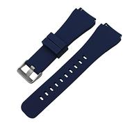 NLNKDTDPAK Quick Release Silicone Rubber Watchband Founder Wander Crewmaster Grant Marshal Explorist Watch Band Wrist Strap Fit For Fossil Q(Royal Blue)