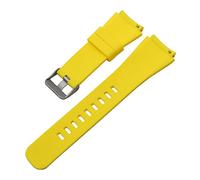 NLNKDTDPAK Quick Release Silicone Rubber Watchband Founder Wander Crewmaster Grant Marshal Explorist Watch Band Wrist Strap Fit For Fossil Q(Giallo.)