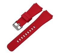 NLNKDTDPAK Quick Release Silicone Rubber Watchband Founder Wander Crewmaster Grant Marshal Explorist Watch Band Wrist Strap Fit For Fossil Q(RED)