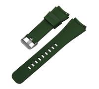 NLNKDTDPAK Quick Release Silicone Rubber Watchband Founder Wander Crewmaster Grant Marshal Explorist Watch Band Wrist Strap Fit For Fossil Q(Dark Green)